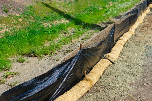 Straw Wattle Installation in Murrells Inlet